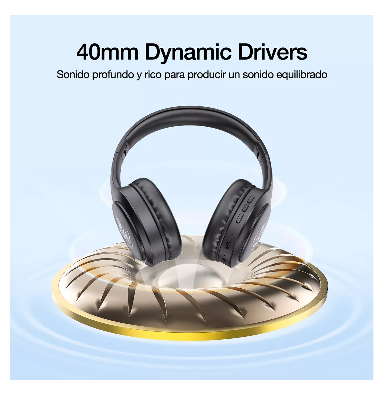 Foto 3 pulgar | Audífonos Inalámbricos De Diadema Bluetooth Plegable 1000mah Negro
