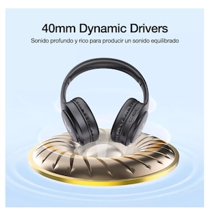 Foto 2 | Audífonos Inalámbricos De Diadema Bluetooth Plegable 1000mah Negro