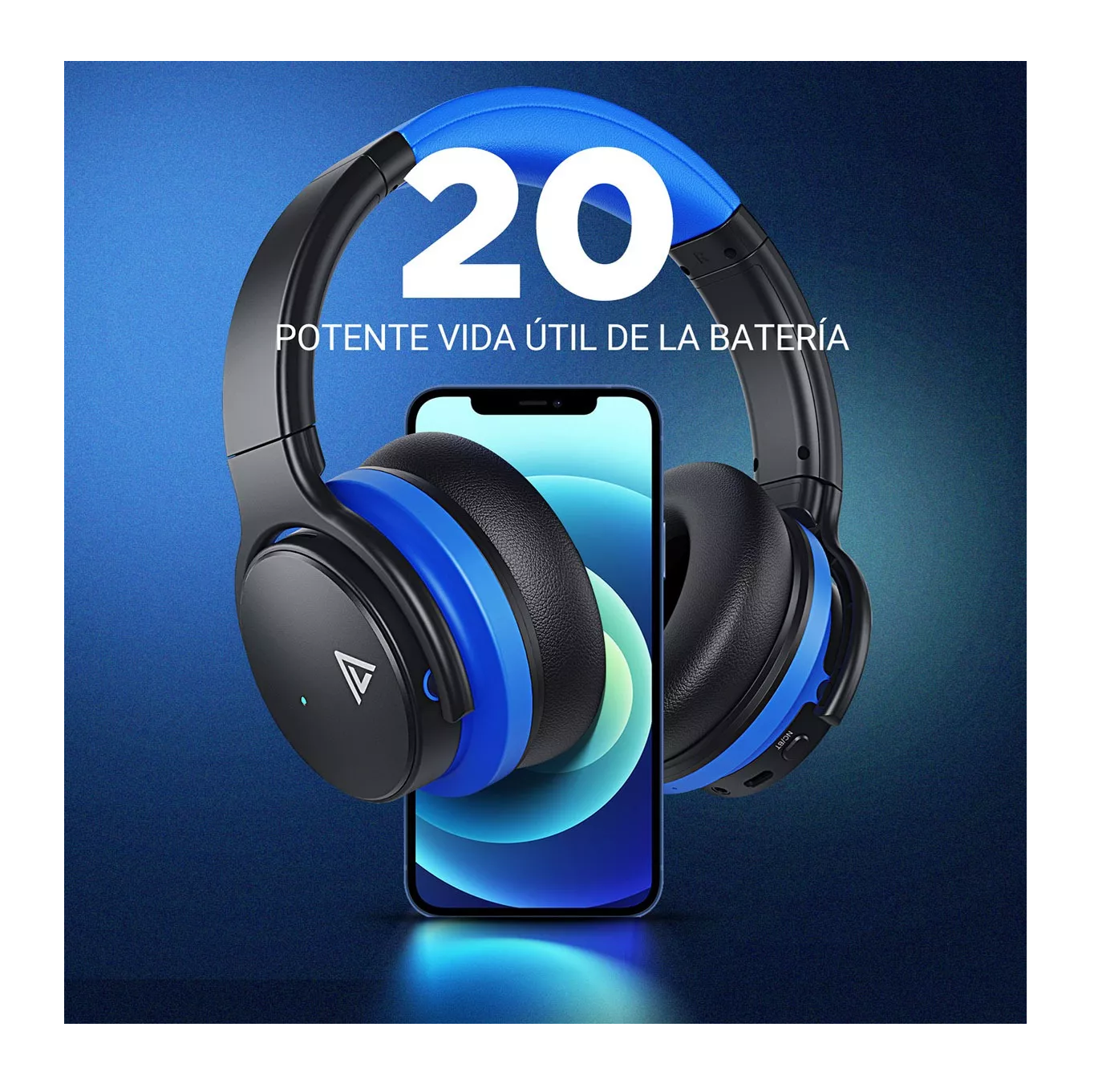 Foto 5 pulgar | Audífonos Bluetooth Lab.g Con Cancelación De Ruido Azul/negro