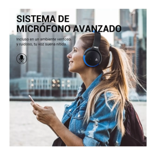 Foto 5 | Audífonos Bluetooth Lab.g Con Cancelación De Ruido Azul/negro