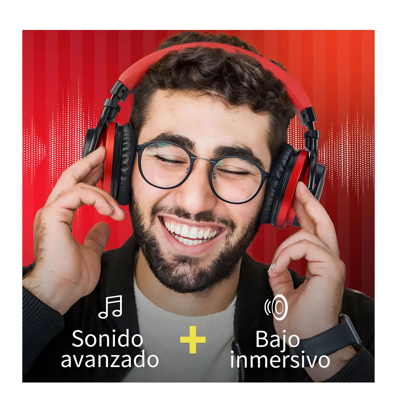 Foto 2 | Auricular Inalámbrico E7c Bluetooth 5.0 Rojo