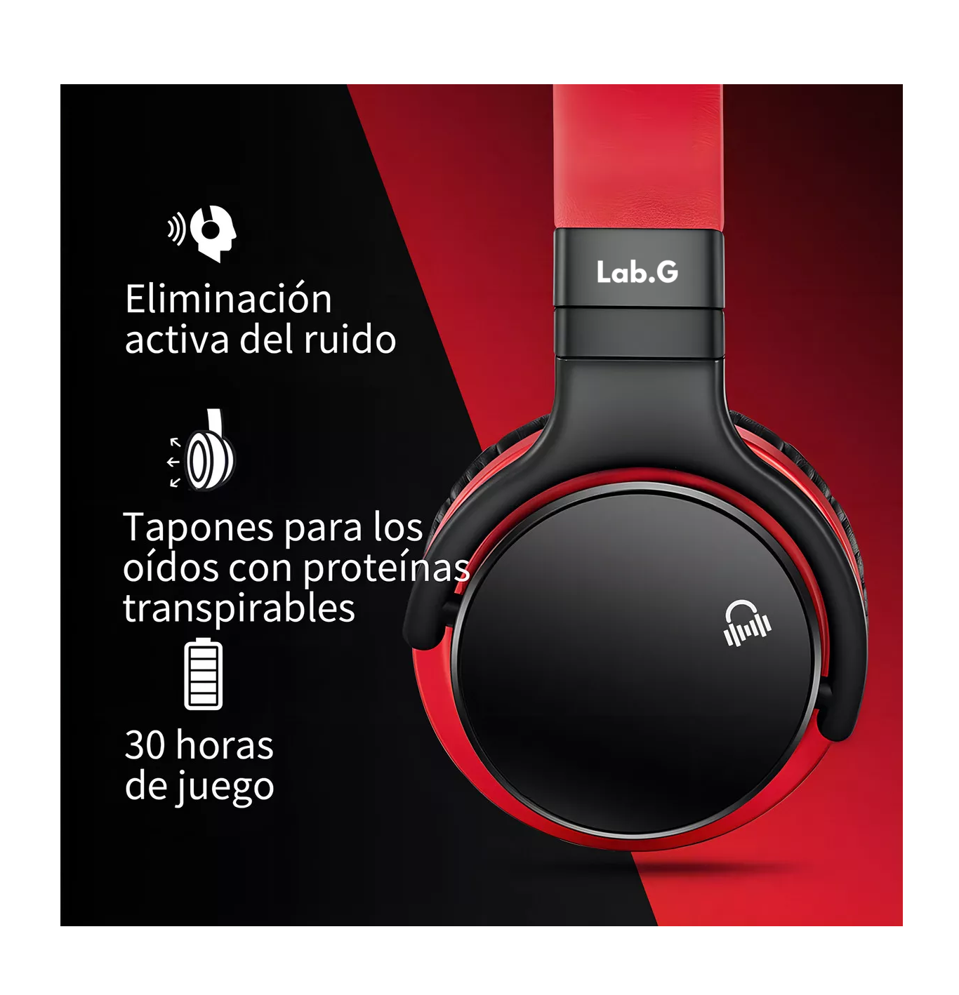 Foto 6 pulgar | Auricular Inalámbrico E7c Bluetooth 5.0 Rojo