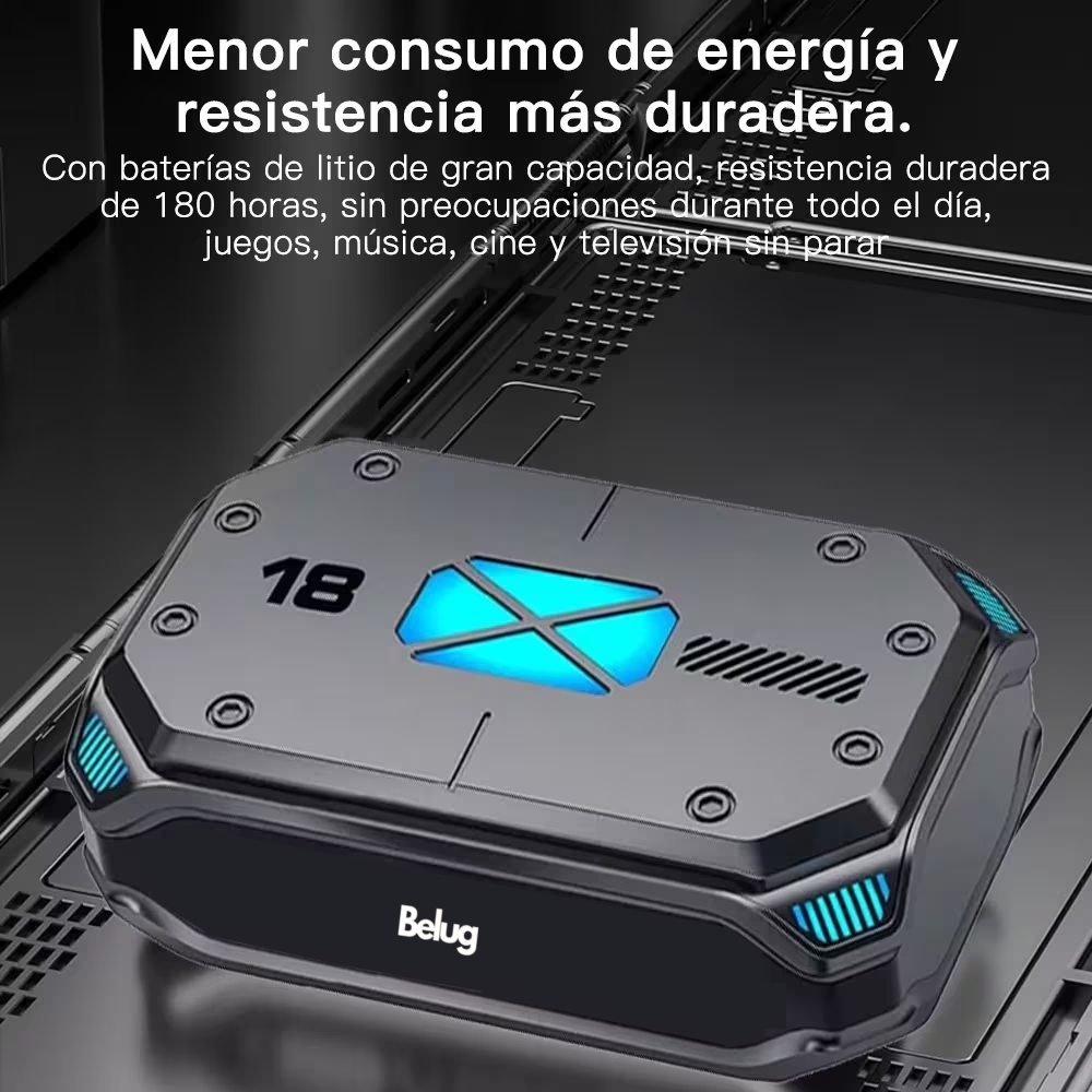 Foto 4 pulgar | Audífonos Bluetooth Hd Reducción Ruido Belug Inalámbricos Color Gris