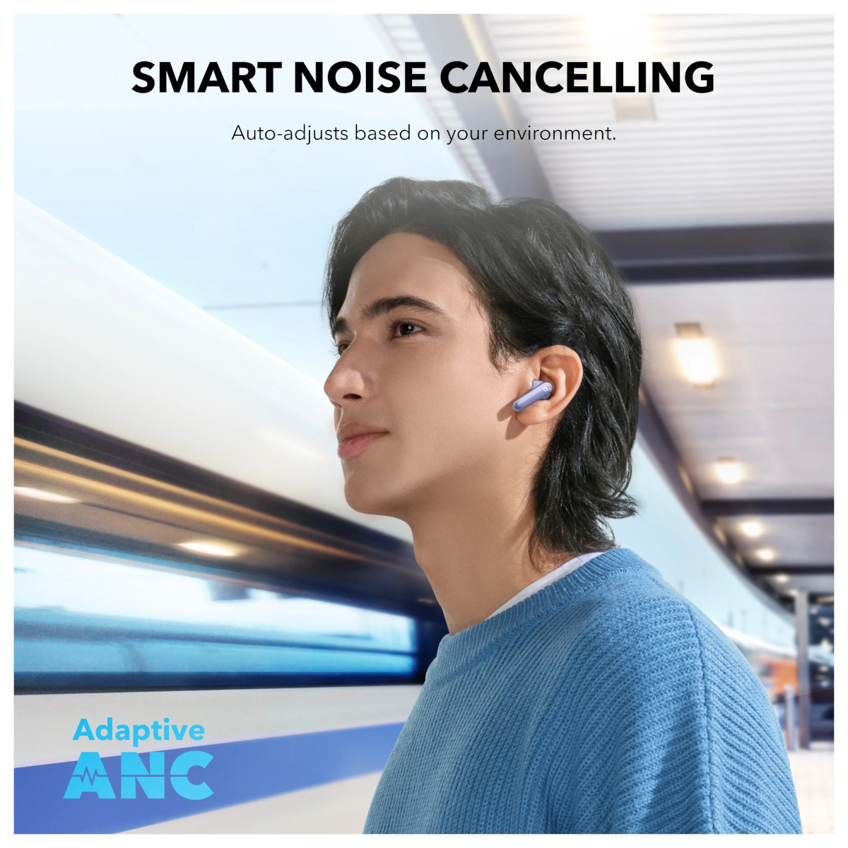 Foto 5 pulgar | Audifonos Bluetooth Soundcore P40i Cancelación Ruido Morado