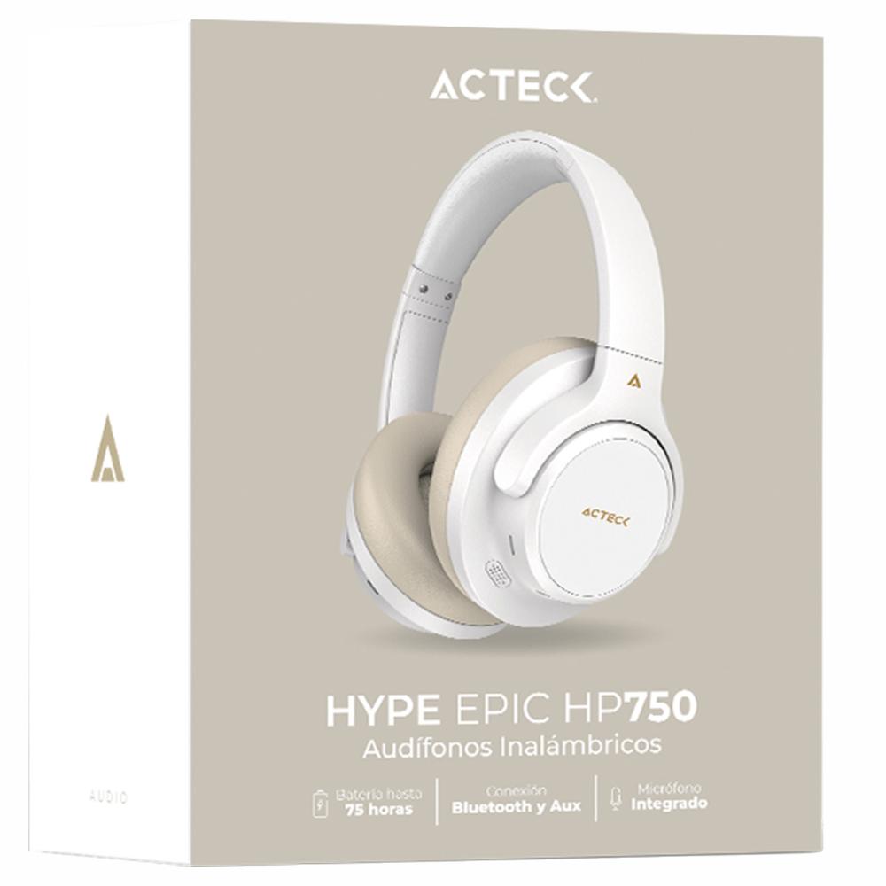Foto 6 | Audifonos Diadema Inalambrica Acteck Hype Epic Hp750 Microfono Integrado 3.5mm + Bt Blanco Ac-940863