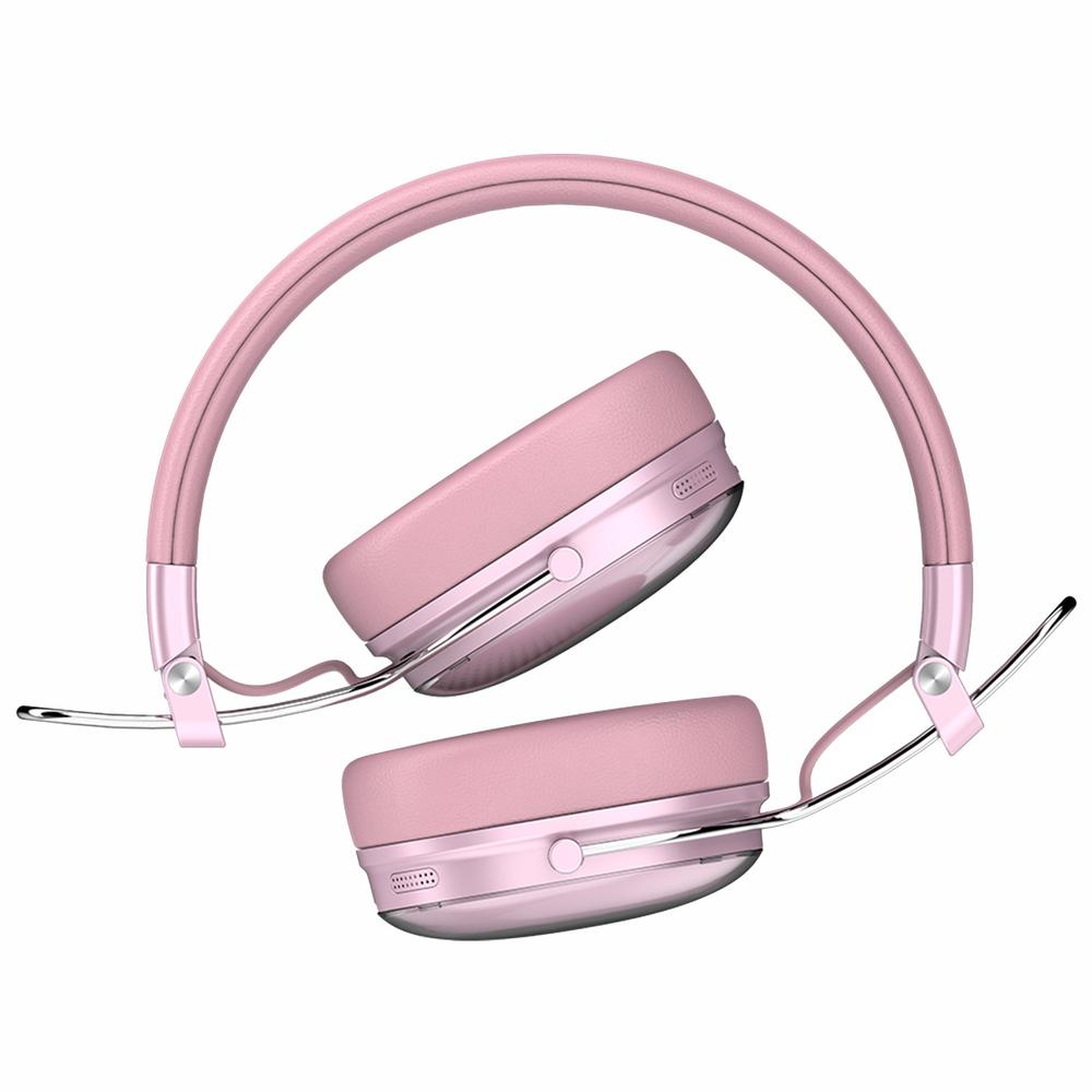 Foto 2 | Audifonos Diadema Inalambrica Acteck Luxe Chic Hp710 Microfono Integrado Bluetooth 5.4 Rosa Ac-94090