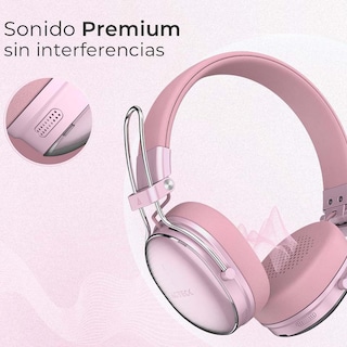 Foto 4 | Audifonos Diadema Inalambrica Acteck Luxe Chic Hp710 Microfono Integrado Bluetooth 5.4 Rosa Ac-94090