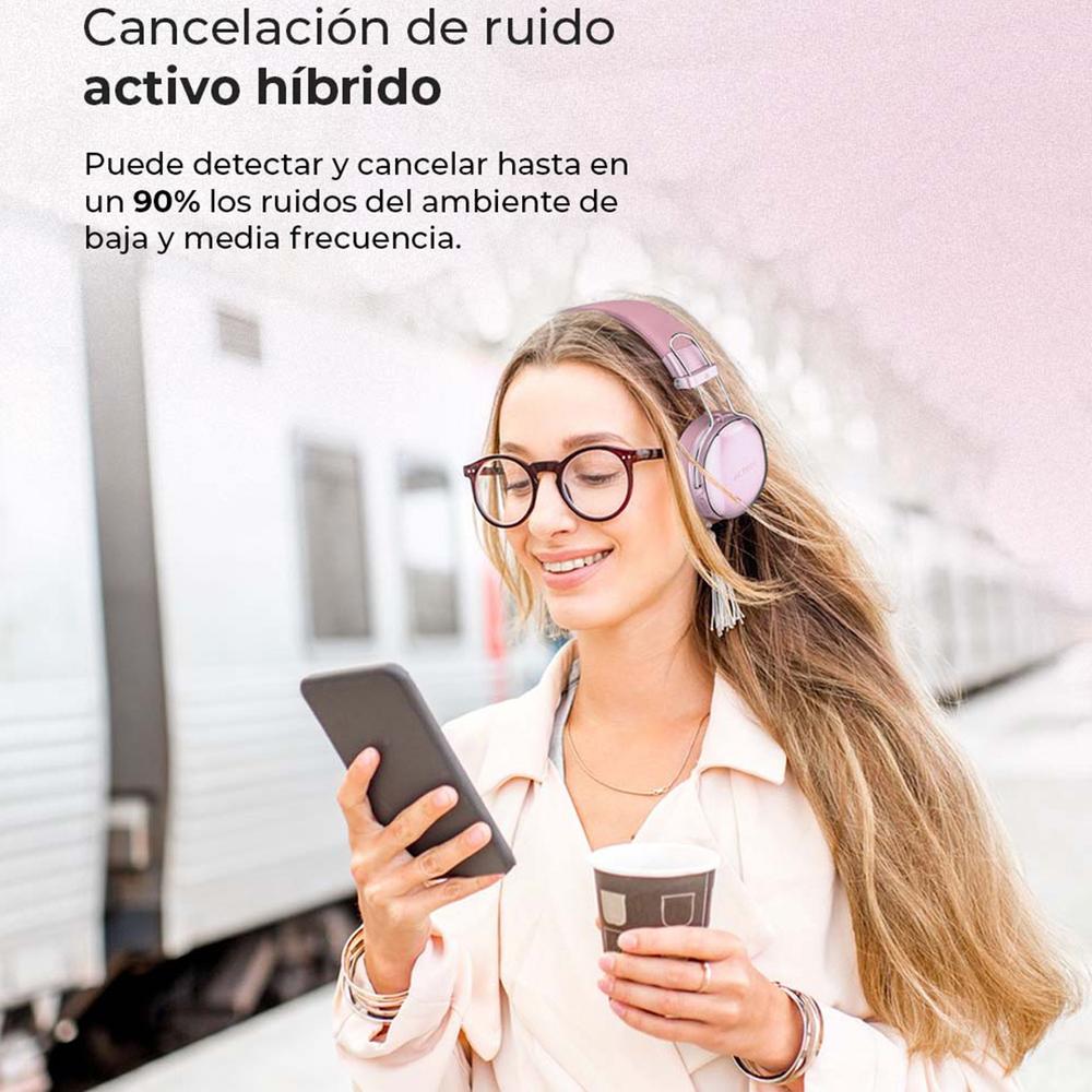 Foto 6 pulgar | Audifonos Diadema Inalambrica Acteck Luxe Chic Hp710 Microfono Integrado Bluetooth 5.4 Rosa Ac-94090