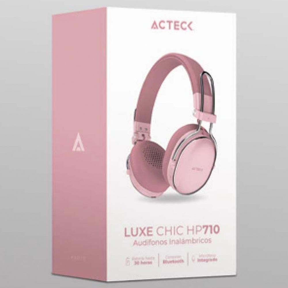 Foto 6 | Audifonos Diadema Inalambrica Acteck Luxe Chic Hp710 Microfono Integrado Bluetooth 5.4 Rosa Ac-94090