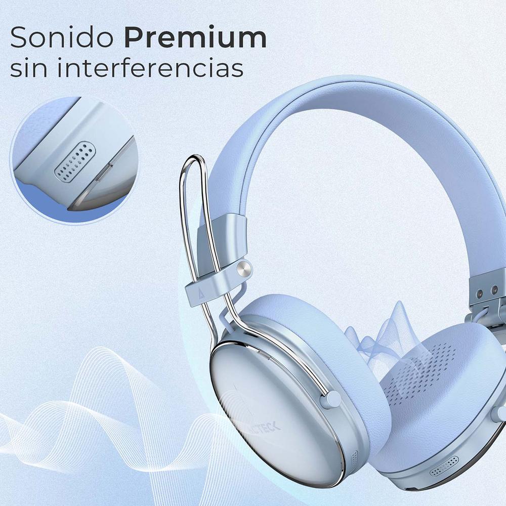 Foto 5 pulgar | Audifonos Diadema Inalambrica Acteck Luxe Chic Hp710 Microfono Integrado Bluetooth 5.4 Azul Ac-94091