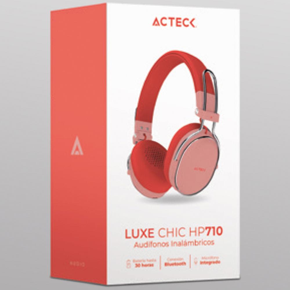 Foto 6 | Audifonos Diadema Inalambrica Acteck Luxe Chic Hp710 Microfono Integrado Bluetooth 5.4 Salmon Ac-940