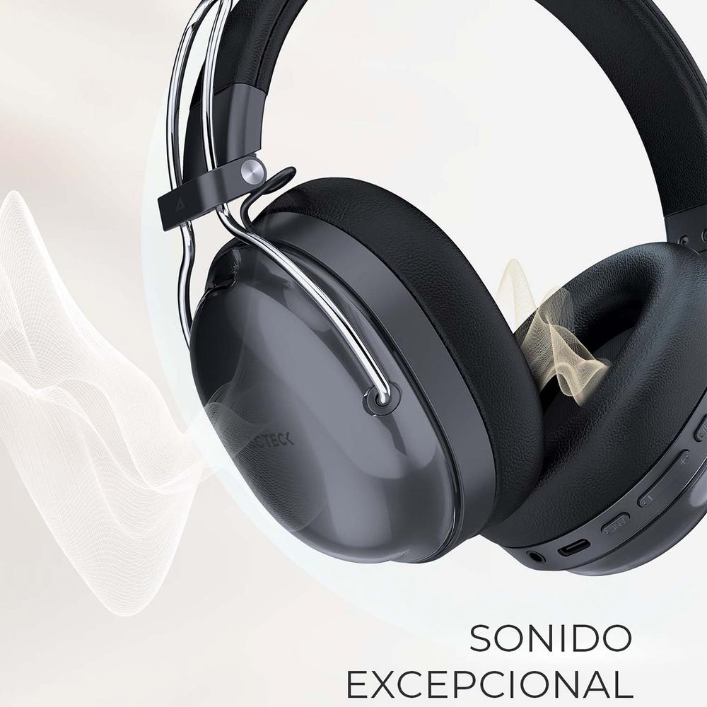 Foto 4 pulgar | Audifonos Diadema Inalambrica Acteck Luxe Pure Hp730 Microfono Integrado Bluetooth 5.4 Negro Ac-9408