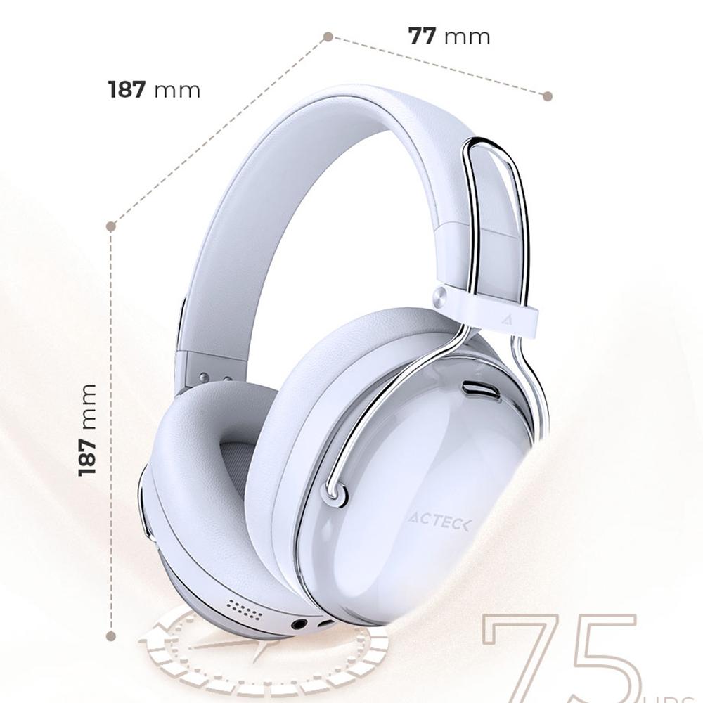 Foto 6 pulgar | Audifonos Diadema Inalambrica Acteck Luxe Pure Hp730 Microfono Integrado Bluetooth 5.4 Blanco Ac-940