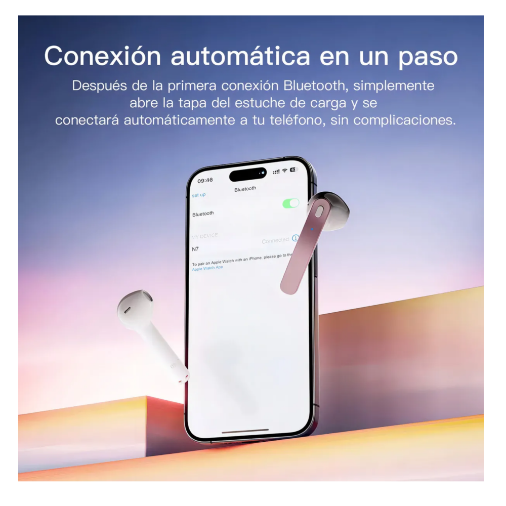 Foto 5 pulgar | Audífonos Inalámbrico 50h Batería Cancelación De Ruido Belug  Rosa