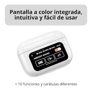 Foto 3 | Mobest, Audífonos Bluetooth Pods Pro, Inalámbricos con Cancelación de Ruido y Pantalla Táctil Multifuncional