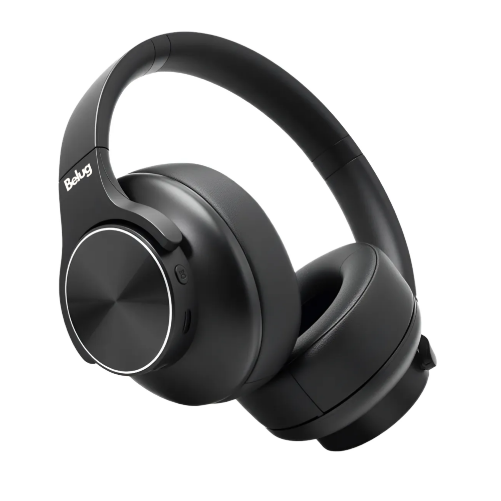 Audífonos Bluetooth Diadema Cancelación Ruido Belug  Negro