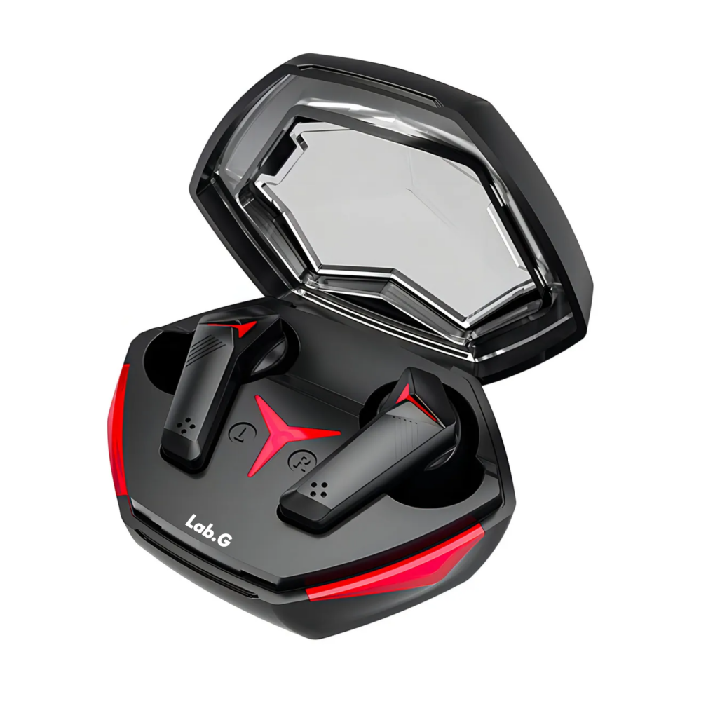 Audífonos Inalámbricos Gamer Lab.g  Negro Rojo