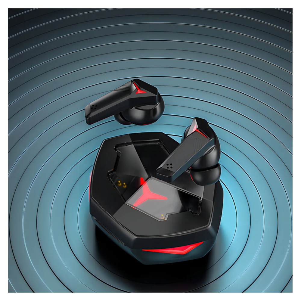 Foto 3 | Audífonos Inalámbricos Gamer Belug  Negro Rojo