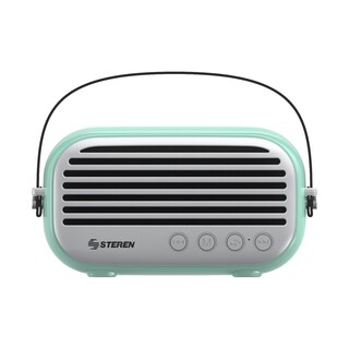 Foto 1 | Bocina Bluetooth Steren Retro con Radio Fm/ Aux color Azul
