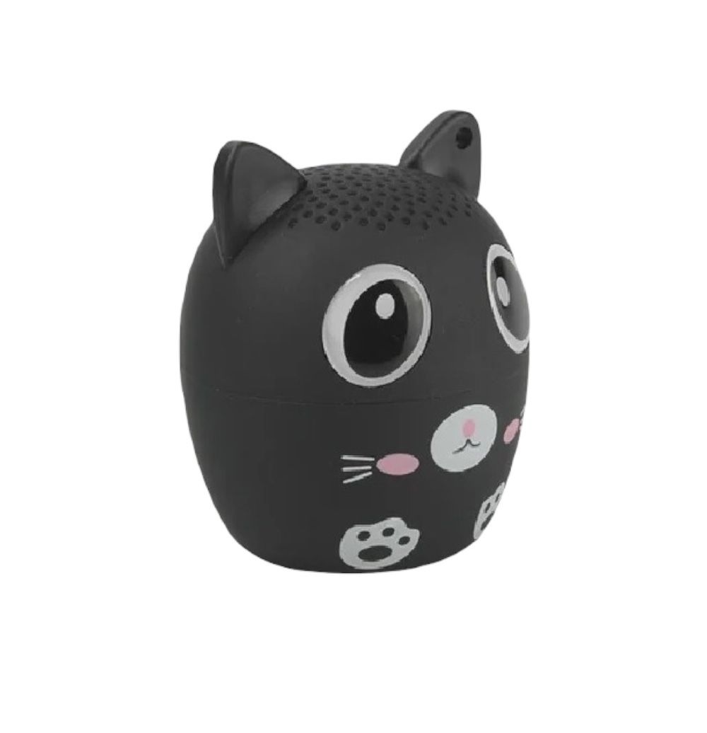 Bocina Bluetooth Inalámbrica Gato Gadgets and Fun color Negro