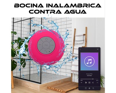 Foto 3 | Bocina Virtual Zone color Rosa Inalámbrica Recargable Contra Agua