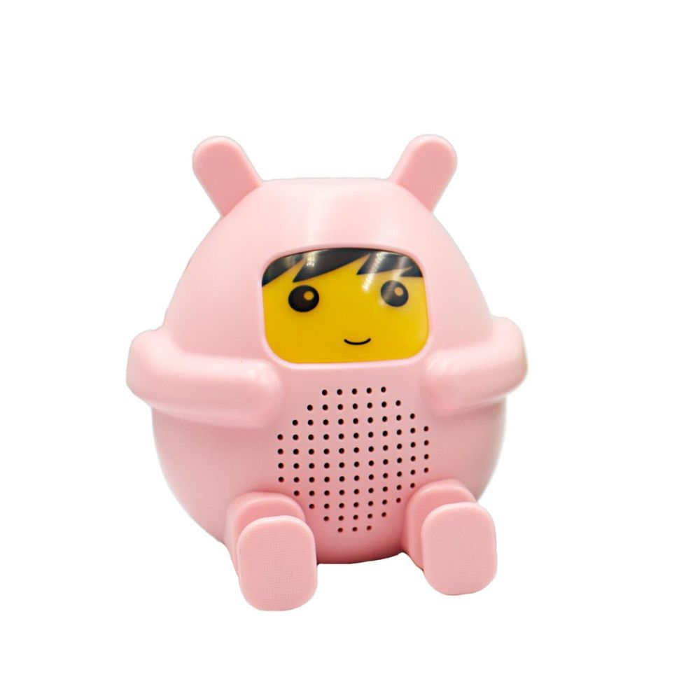 Mini Bocina Bluetooth Portátil Carita Rosa