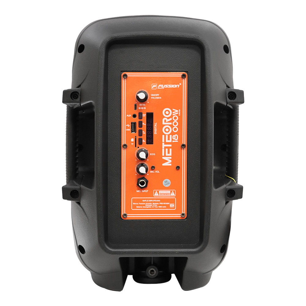 Foto 5 pulgar | Bafle Amplificado FUSSION ACUSTIC PBS-9936BK color Negro 8 " 3.7 V