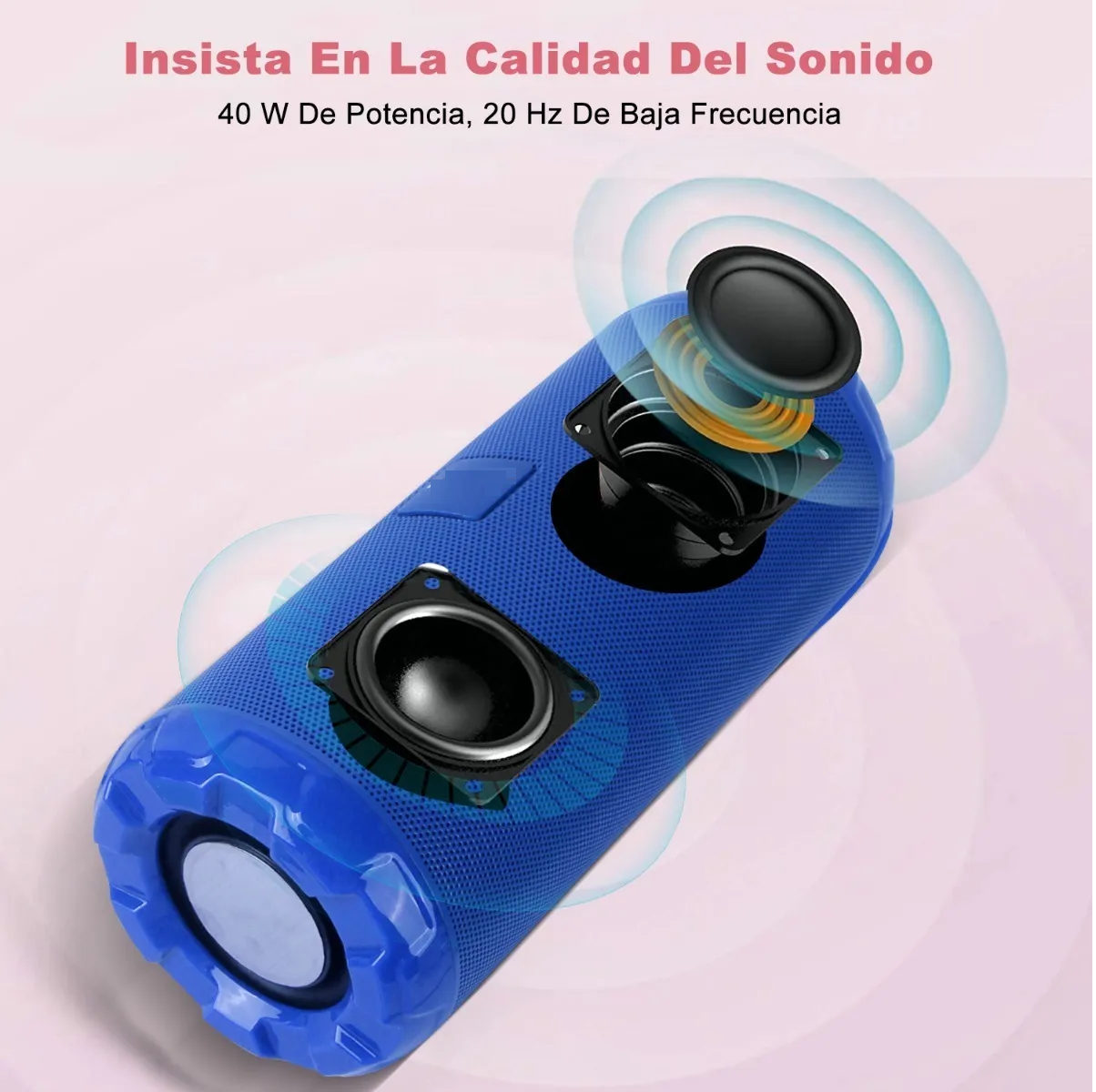 Foto 4 pulgar | Bocina Eo Safe Imports ESI-2935 color Azul Portátil Altavoz Bluetooth 5.1