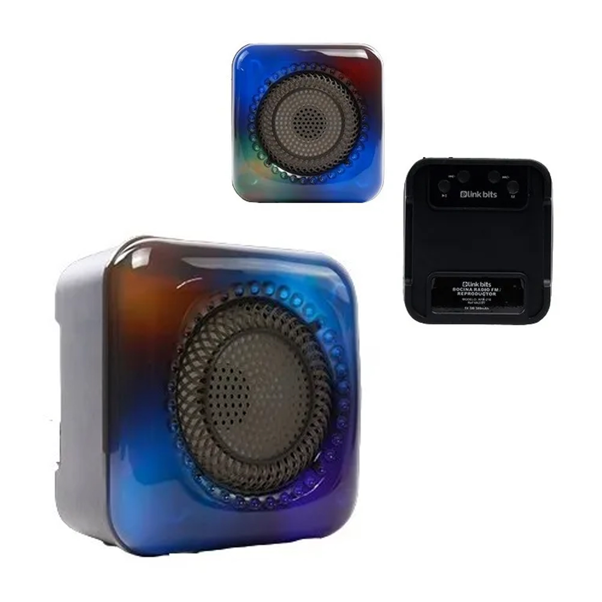 Bocina Portátil Link Bits VA377T Multicolor Bluetooth 1 Pieza