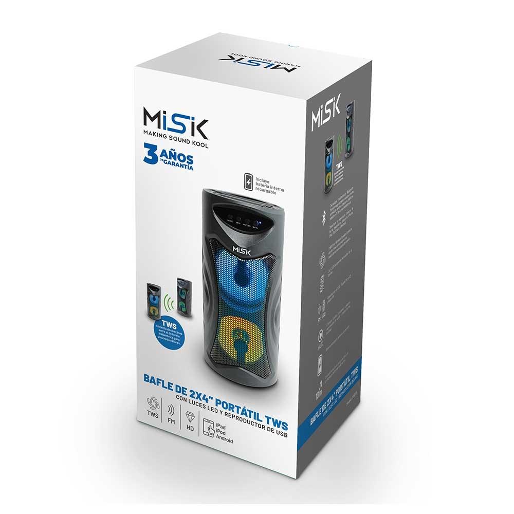 Foto 3 pulgar | Bafle Amplificado Misik MS209 color Negro Bluetooth USB Radio TWS 4''