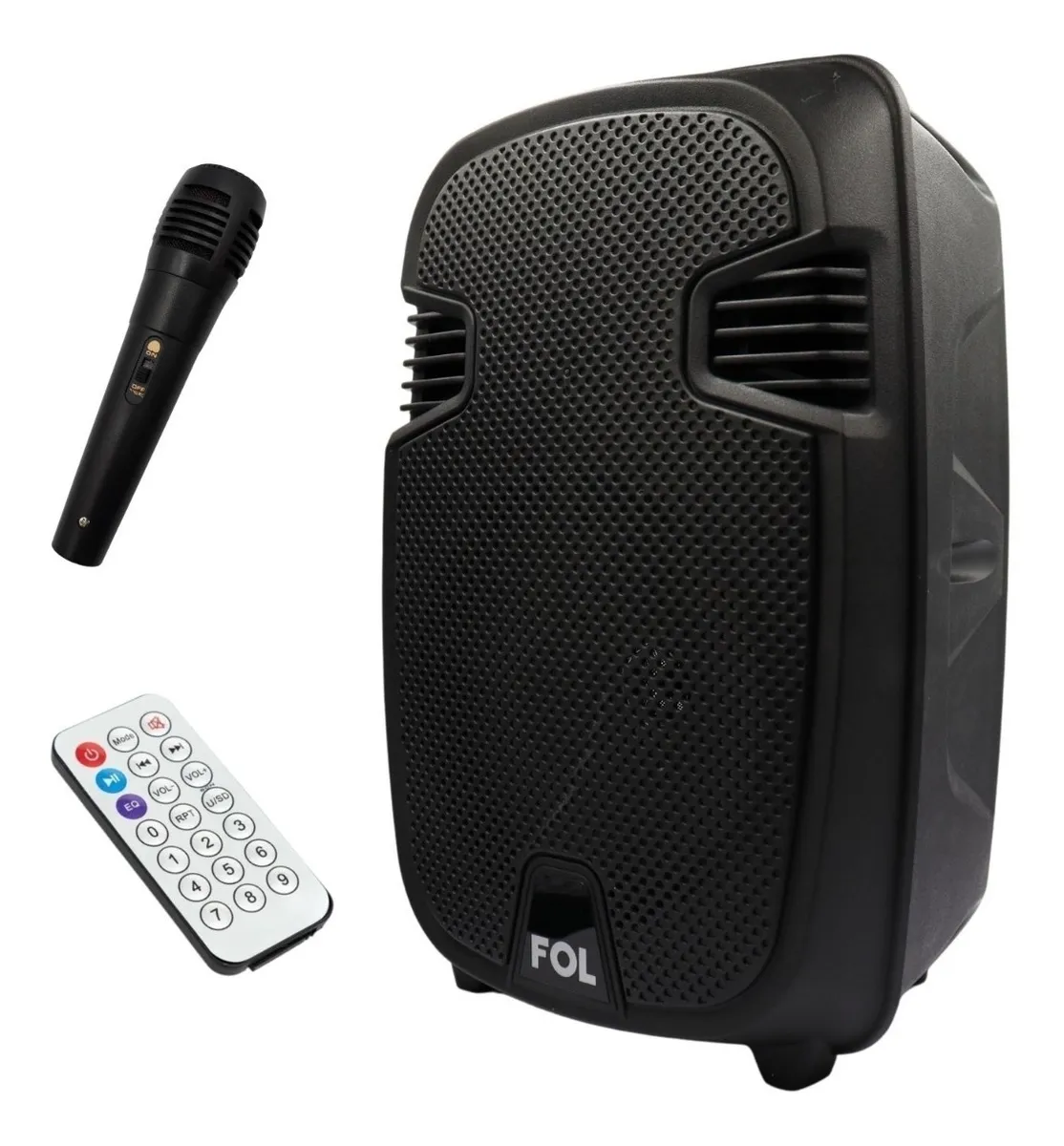 Bocina Fol B-L167-MI color Negro Bluetooth + Micrófono