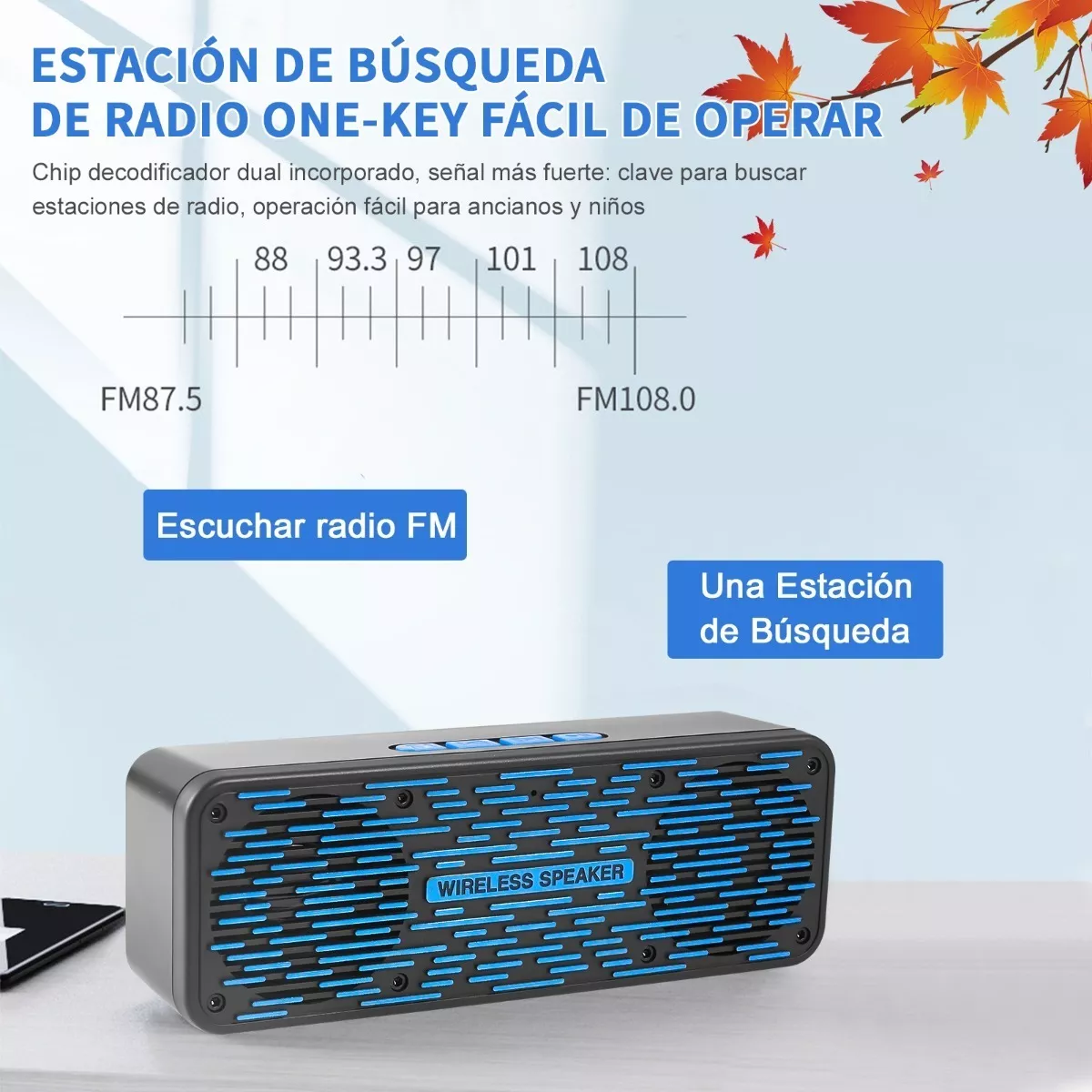 Foto 4 pulgar | Bocinas Eo Safe Imports ESI-4212 color Negro Bluetooth 5.0 Subwoofer Altavoces Portátiles