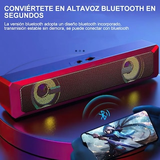 Foto 3 | Barra De Sonido Recargable Rgb Con Bluetooth Para Juegos Eo Safe Imports Esi-4218 color Negro