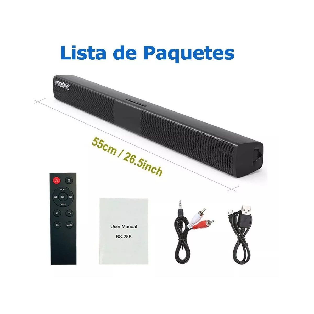 Foto 6 pulgar | Barra de Sonido Bluetooth Recargable Eo Safe Imports Esi-5115 Negro