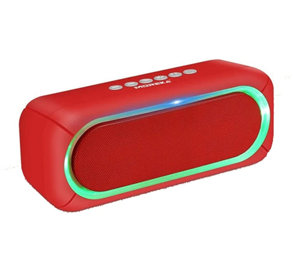 Bocina Portátil Moreka Sonido de Alta Calidad color Rojo