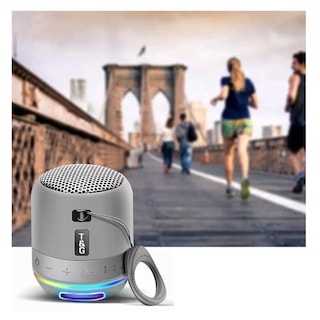 Foto 2 | Mini Bocina T&G color Gris Bluetooth Recargable Inalámbrica Impermeable