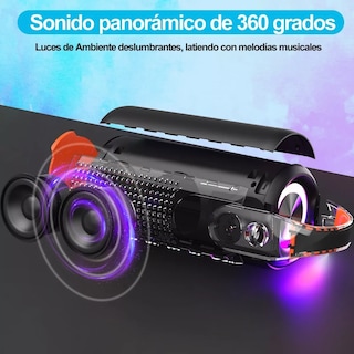 Foto 4 | Bocina Bluetooth Altavoz Portátil Belug Impermeable Recargable color Negro