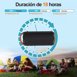 Foto 6 | Bocina Bluetooth Altavoz Portátil Belug Impermeable Recargable color Negro