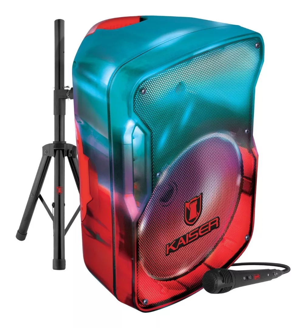 Bocina 8 Recagable Kaiser Msa-7530mx color Gris Luz Multicolor
