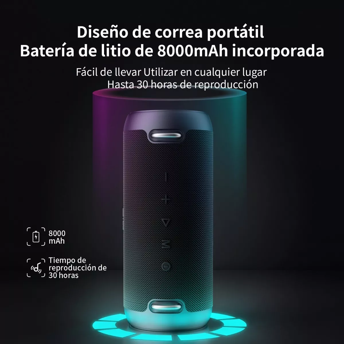 Foto 4 | Bocina Portátil Recargable con Bluetooth Eo Safe Imports Esi-5125 color Negro