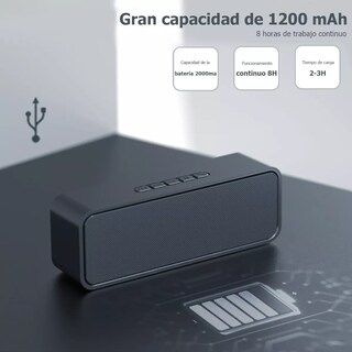 Foto 2 | Inalámbricos Bocina Portatil Bluetooth Altavoces Duales Eo Safe Imports Esi-6041 Negro