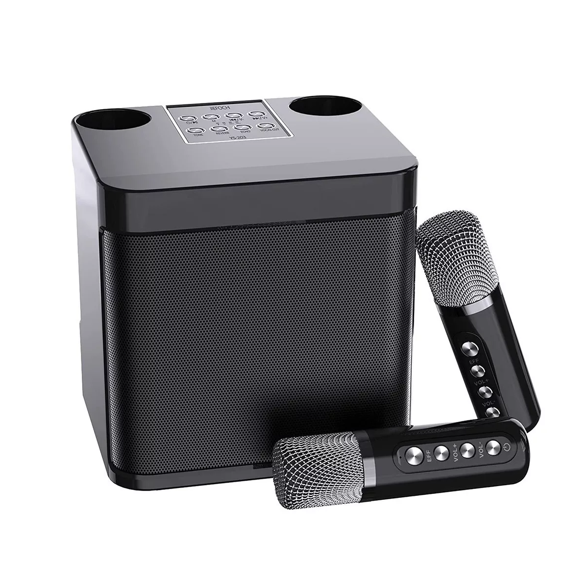 Bocina Altavoz Inalámbrico Portátil Con Karaoke Bluetooth Eo Safe Imports Esi-6031 Negro