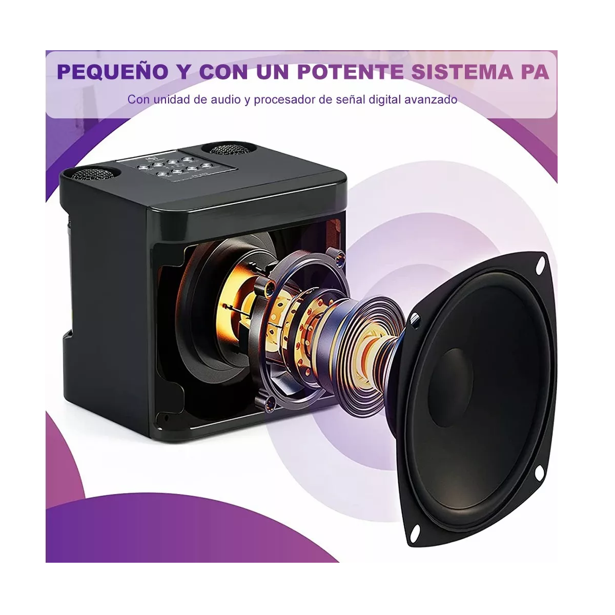 Foto 4 pulgar | Bocina Altavoz Inalámbrico Portátil Con Karaoke Bluetooth Eo Safe Imports Esi-6031 Negro