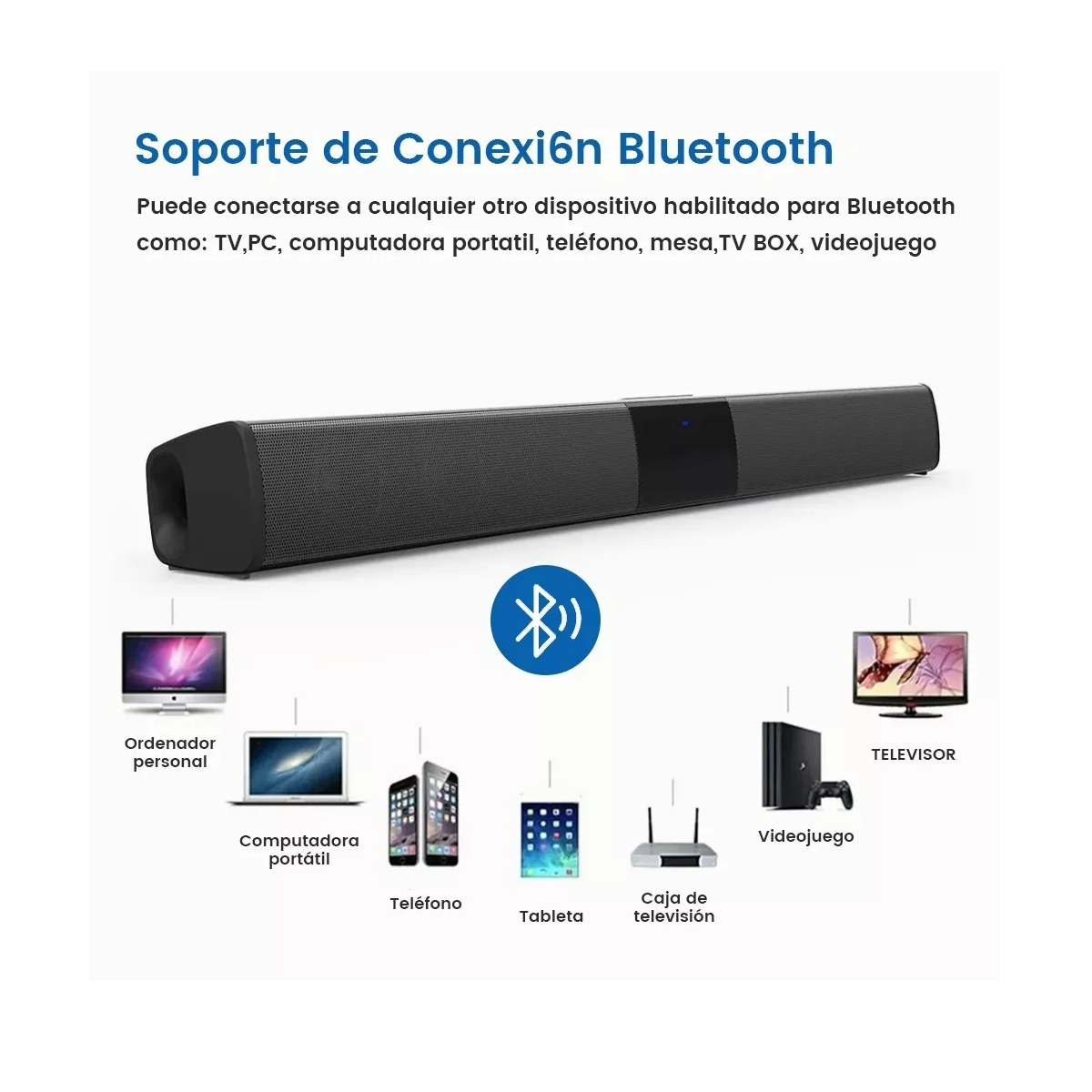 Foto 4 pulgar | Barra de Sonido Eo Safe Imports Esi-6028 color Negro Bocinas Bluetooth Recargables