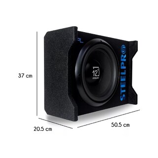 Foto 3 | Subwoofer 12'' Steelpro Amplificador Slim Design 1200 W