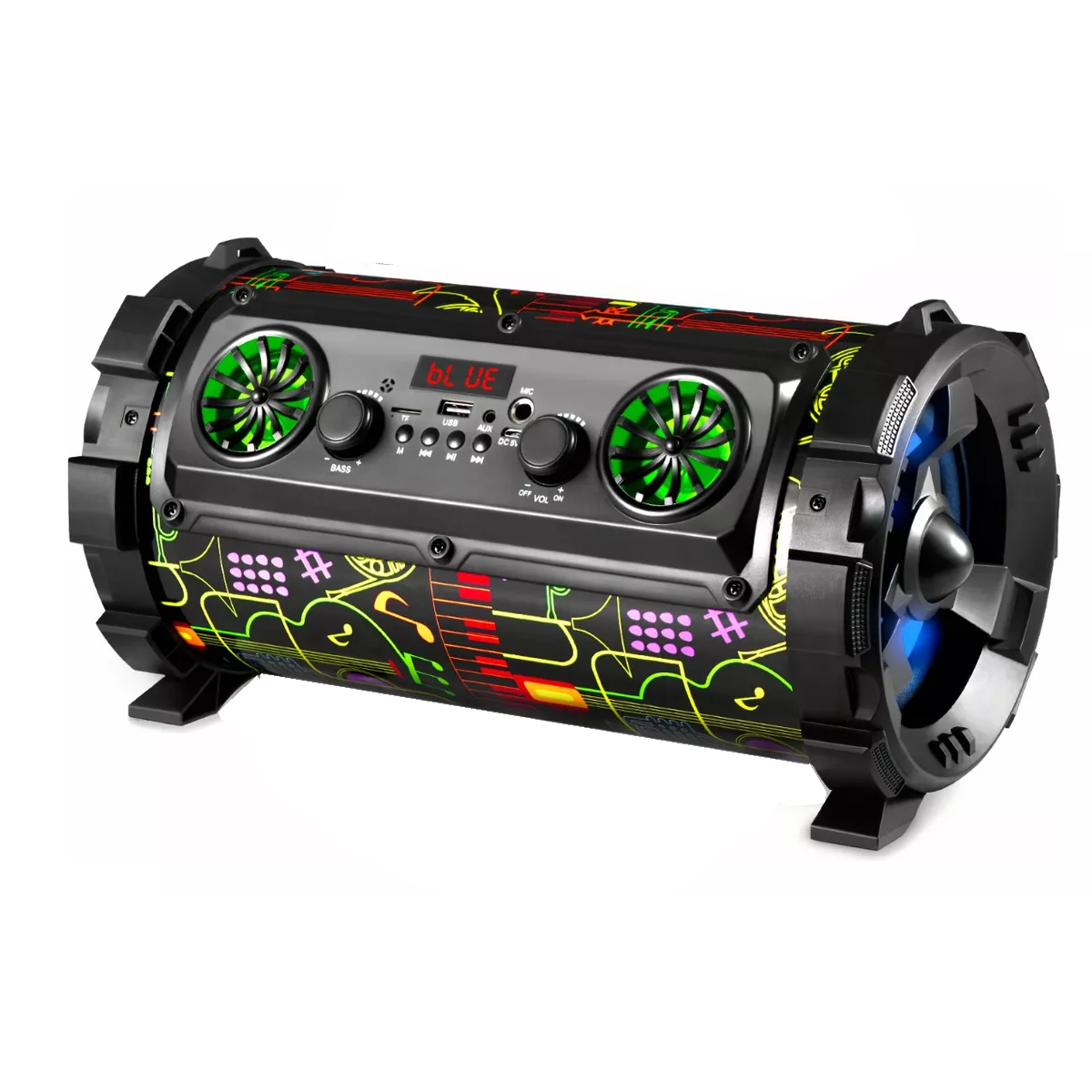 Bocina Bluetooth 5.0 Altavoces Portátil Sistema de Audio Rgb Eo Safe Imports Esi-7740 Multicolor