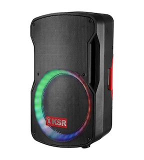 Foto 2 | Bafle 15'' Recargable Usb Bt Micro Sd Luz 1 Mic Ksr color Negro