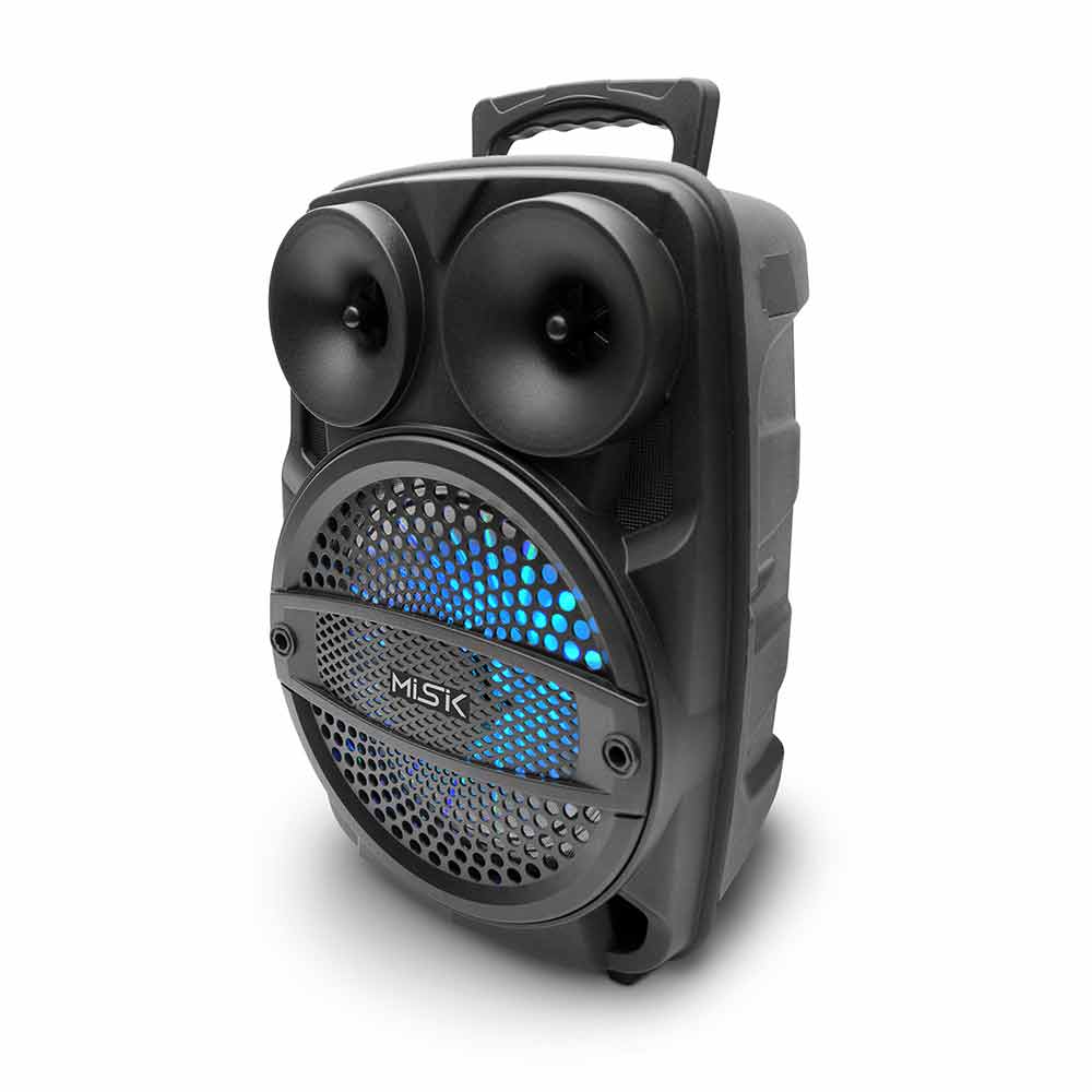 Foto 2 | Bafle Bluetooth 8p Amplificado Misik Reproductor 2500w Incluye Micrófono Alámbrico color Negro