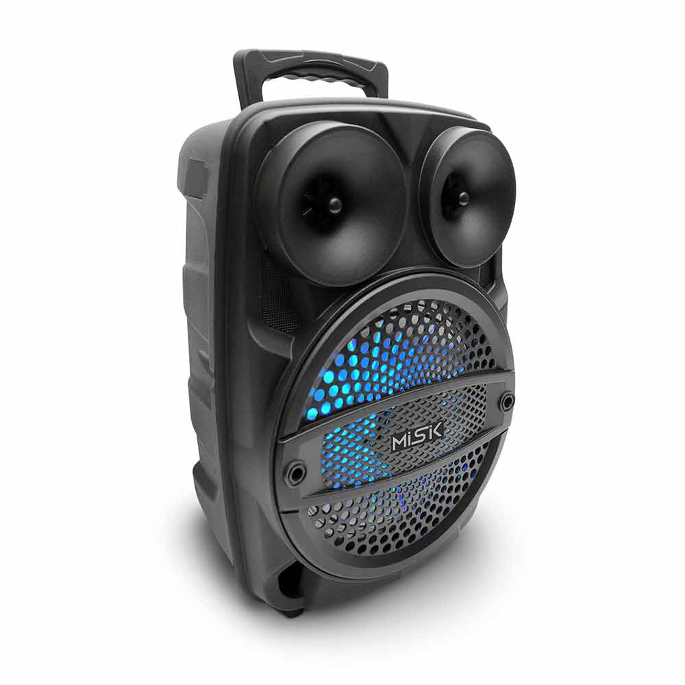 Foto 3 | Bafle Bluetooth 8p Amplificado Misik Reproductor 2500w Incluye Micrófono Alámbrico color Negro