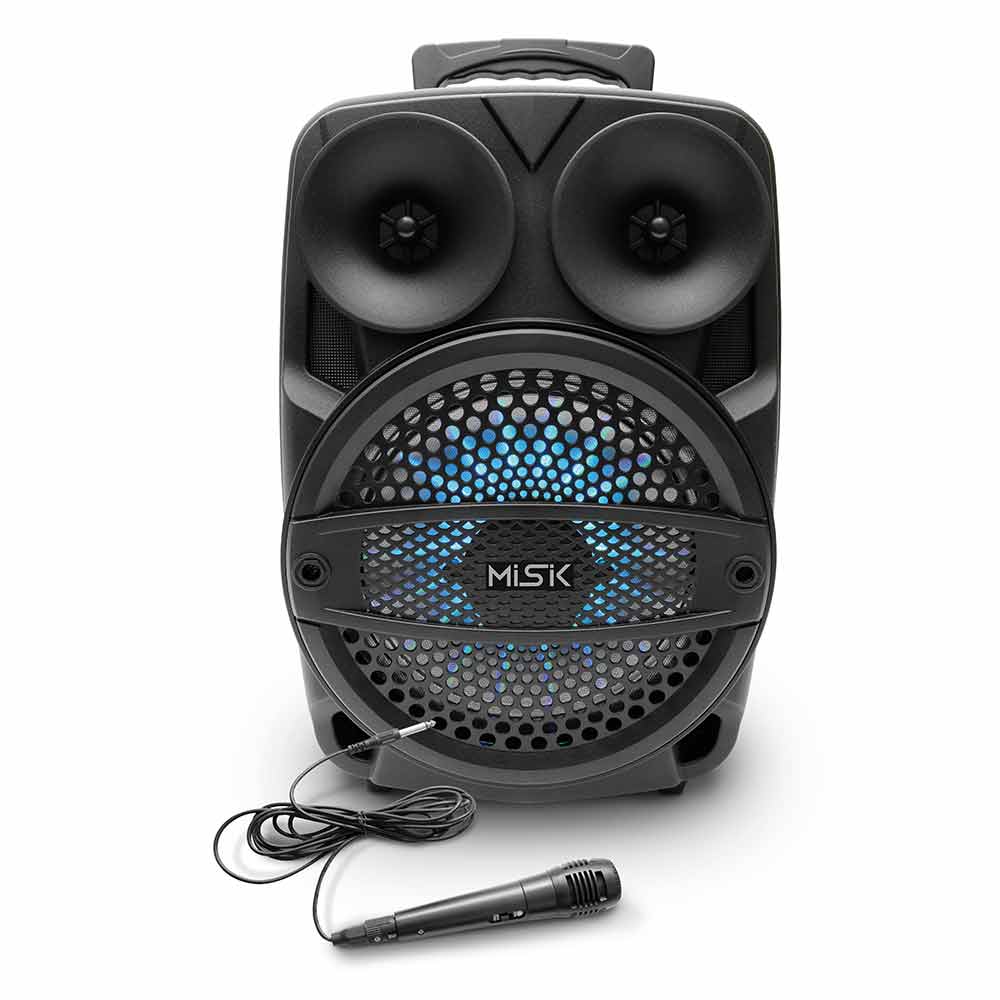 Foto 6 pulgar | Bafle Bluetooth 8p Amplificado Misik Reproductor 2500w Incluye Micrófono Alámbrico color Negro